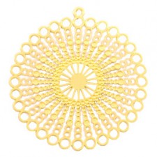 Metal Bohemian pendant round Gold